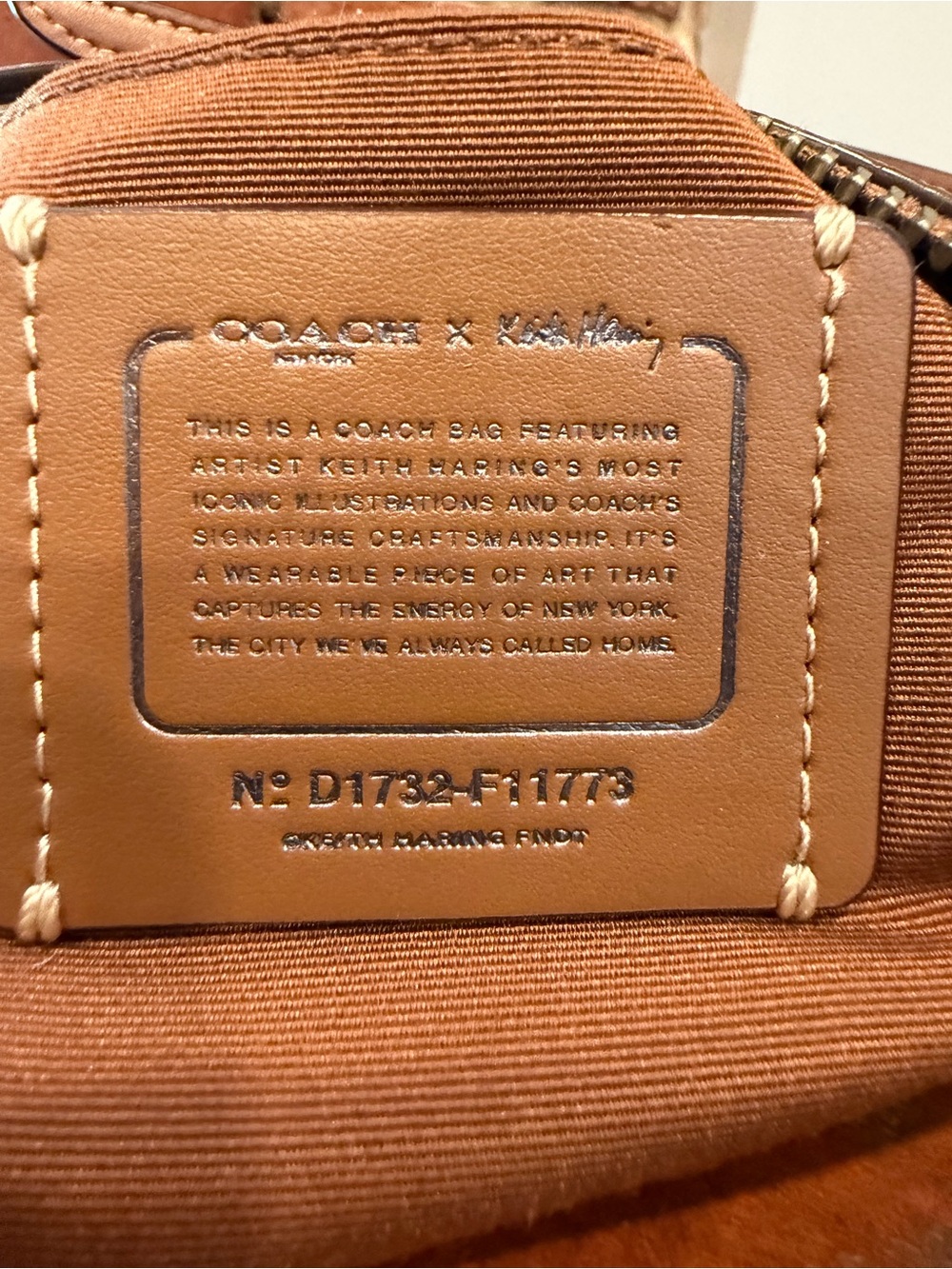 COACH x Keith Haring Lyla Crossbody Bag F11773 Fuchsia Brown Flying Angel Art - Picture 12 of 16